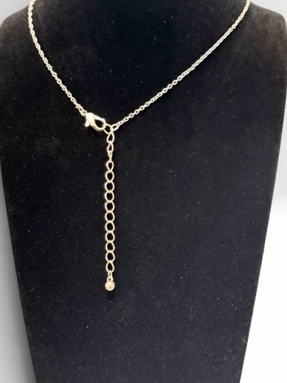 Charm Necklace | Teardrop Pendant, Hearts & Wire Wrapped Crystal | 26